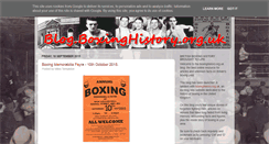 Desktop Screenshot of blog.boxinghistory.org.uk