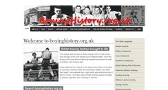 Desktop Screenshot of boxinghistory.org.uk
